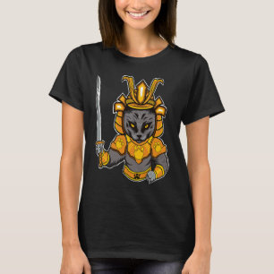 Japanese Samurai Katana Ninja Cat Sword Feline Oyo T-Shirt