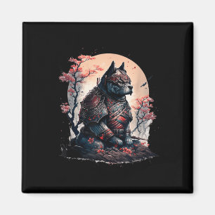Japanese Samurai Ninja Dog Tattoo Graphic For Men  Magnet