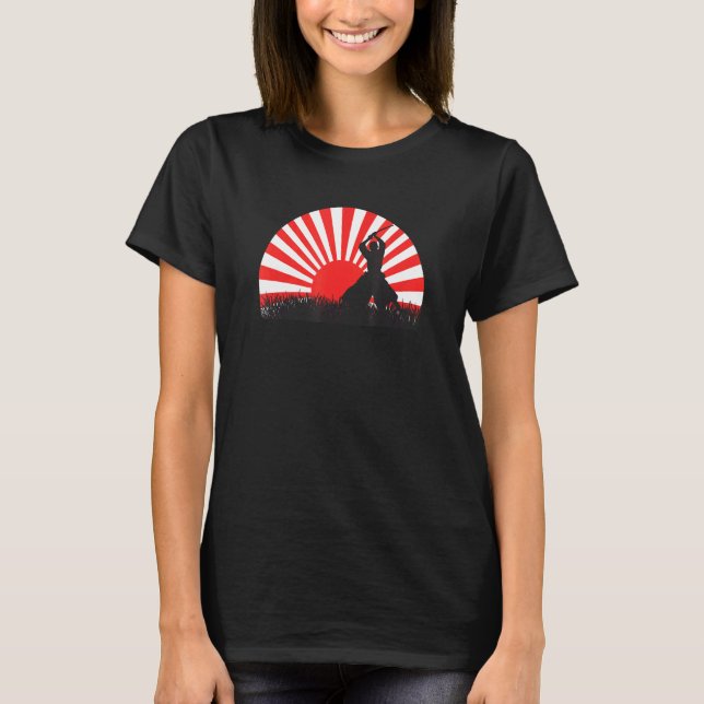 Japanese samurai   ninja swordsman T-Shirt (Front)