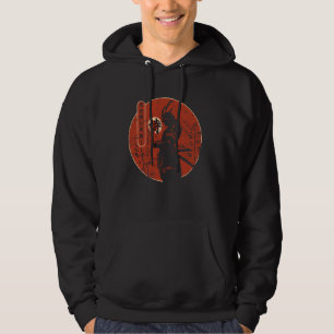 Japanese Samurai Ninja Vintage Art Anime Retro aes Hoodie