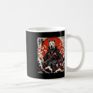 Japanese Samurai Pitbull Tattoo Kawaii Ukiyo-e Nin Coffee Mug