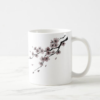 Japanese Samurai&Sakura Ink Art Mug