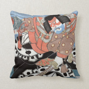 Japanese Samurai Vintage Warrior Cushion