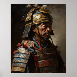 Japanese Samurai Warrior Art Print Poster