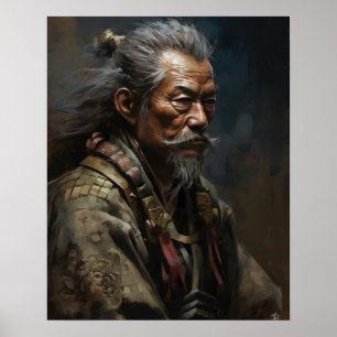 Japanese Samurai Warrior Art Print Poster