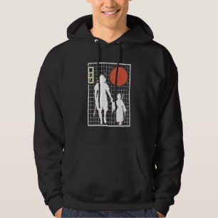 Japanese Samurai Warrior Dad & Son Japan Sun Grid Hoodie