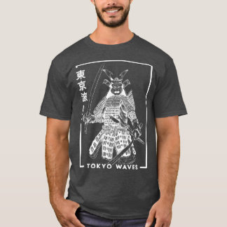Japanese Samurai Warrior Drawn Minimalistic Japan  T-Shirt