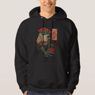 Japanese Samurai Warrior Frog Aesthetic Mushroom H Hoodie