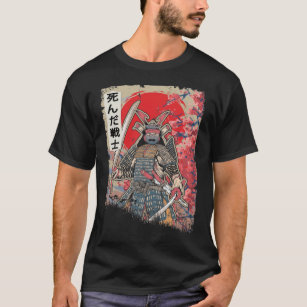 Japanese Samurai Warrior Japan  Dead Swordsman T-Shirt
