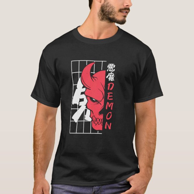 Japanese Samurai Warrior Oni Japan Mythology Demon T-Shirt (Front)