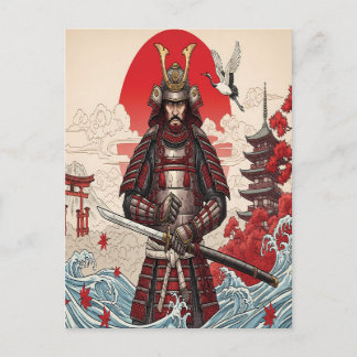 Japanese Samurai Warrior Postcard
