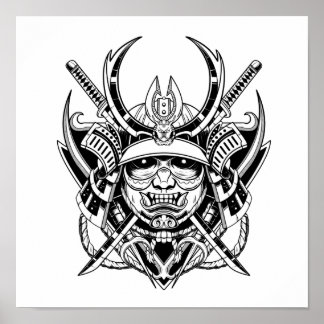 Japanese Samurai Warrior  Poster