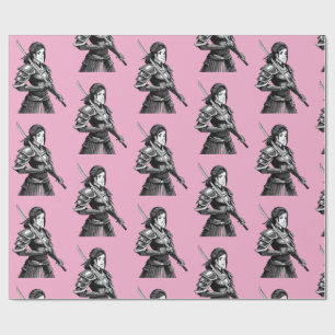 Japanese samurai warrior - woman wrapping paper