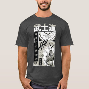 Japanese Samurai with Kanji - Cool Japan Manga Com T-Shirt