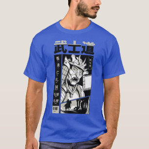 Japanese Samurai with Kanji Manga Japan Warrior K T-Shirt