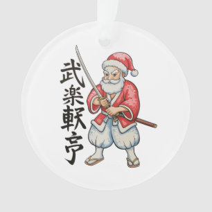Japanese Santa Samurai Christmas Xmas Holiday Ornament
