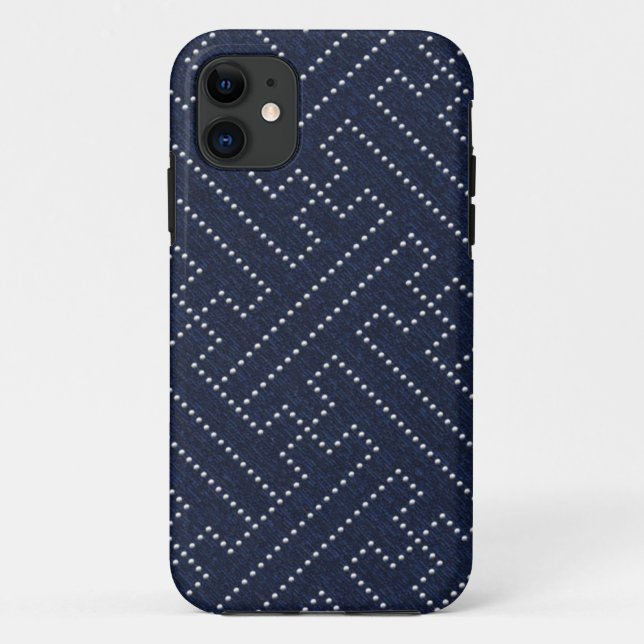 Japanese sashiko key design Case-Mate iPhone case (Back)
