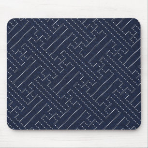 Japanese sashiko key design mouse pad