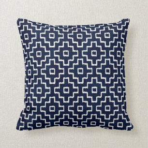 Japanese Sashiko Textured Pattern   Traditional Cushion