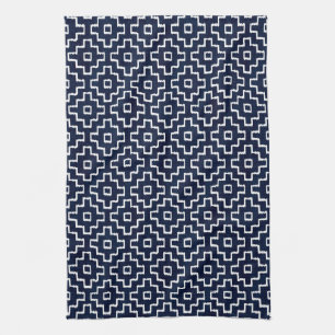 Japanese Sashiko Textured Pattern   Traditional Tea Towel