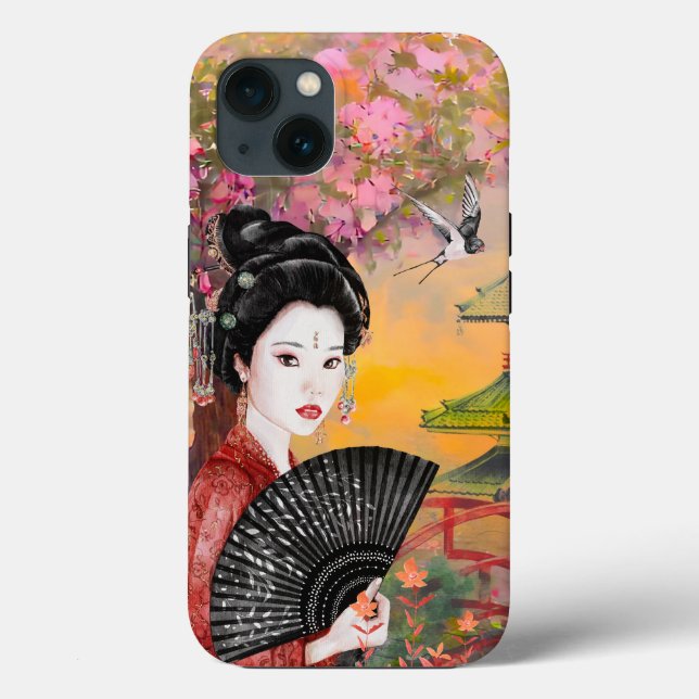 Japanese Scene With A Woman Case-Mate iPhone Case (Back)