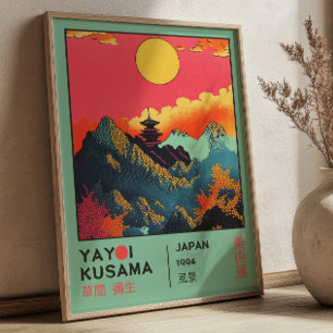 Japanese Scenery Retro Yayoi Kusama Exhibition Poster