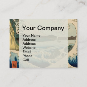 Japanese Sea of Satta Hiroshige Art  Business Card