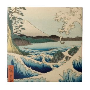 Japanese Sea of Satta Hiroshige Art Ceramic Tile
