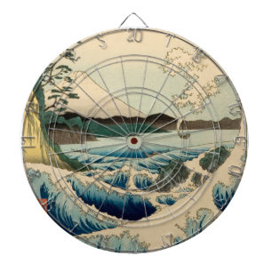 Japanese Sea of Satta Hiroshige Art  Dartboard