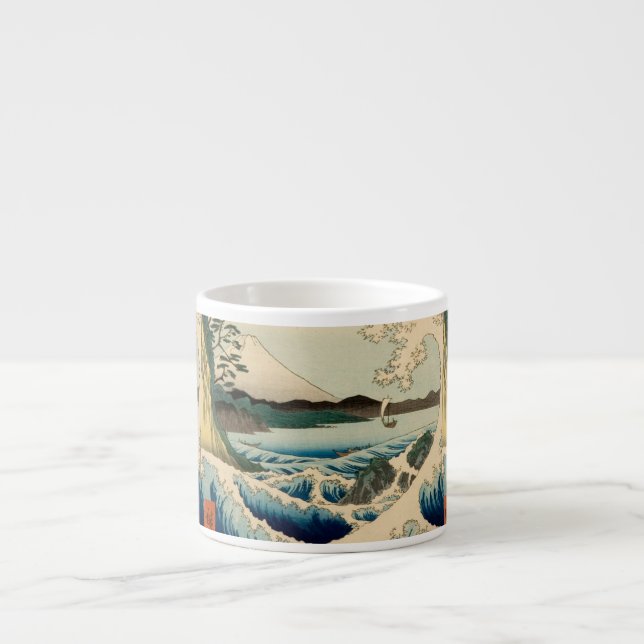 Japanese Sea of Satta Hiroshige Art  Espresso Cup (Front)