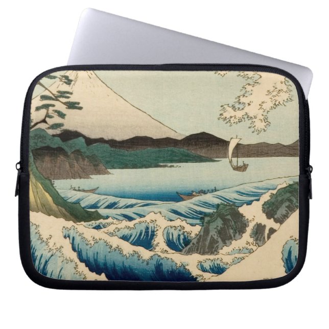 Japanese Sea of Satta Hiroshige Art  Laptop Sleeve (Front)