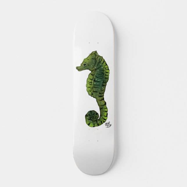 Japanese Seahorse Art Skateboard (Front)