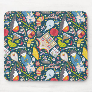 Japanese Seamless Pattern Mouse Pad