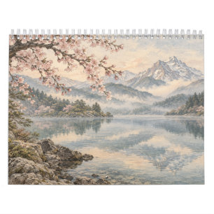 Japanese Seasons Pencil Watercolor Art 2027 Calendar