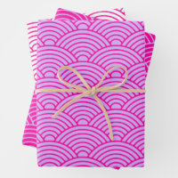Japanese Seigaiha Wave | Liliac Magenta