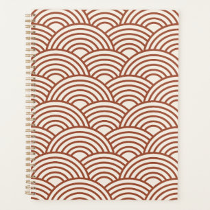 Japanese Seigaiha Wave Rust Terracotta Planner