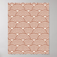 Japanese Seigaiha Wave Rust Terracotta