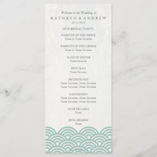 Japanese Seigaiha Waves Program/Order of Service Program