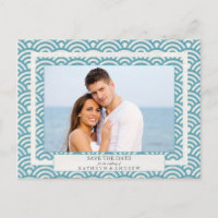 Japanese Seigaiha Waves Save The Date Photograph