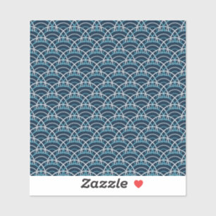 Japanese Seigaiha Waves Seamless Pattern