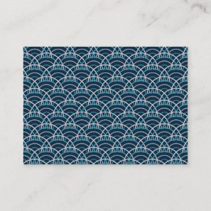 Japanese Seigaiha Waves Seamless Pattern Business Card