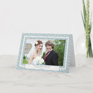 Japanese Seigaiha Wedding Thank You/Custom Text You Card