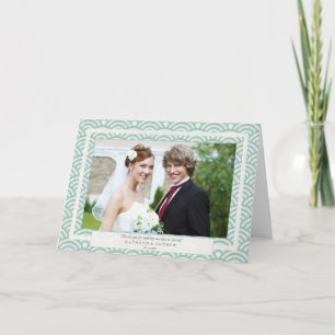 Japanese Seigaiha Wedding Thank You/Custom Text You Card