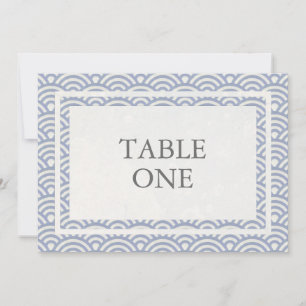 Japanese Seigha Stylised Waves Large Table Number