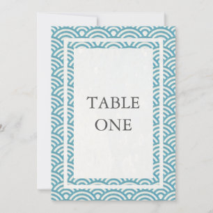 Japanese Seigha Stylised Waves Large Table Number