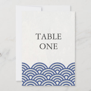 Japanese Seigha Stylised Waves Large Table Number