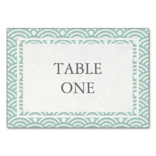 Japanese Seigha Stylised Waves Table Number