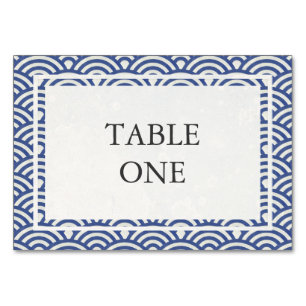 Japanese Seigha Stylised Waves Table Number