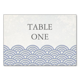 Japanese Seigha Stylised Waves Table Number