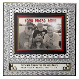 Japanese Shell Pattern + Photo Tile (Personalised)